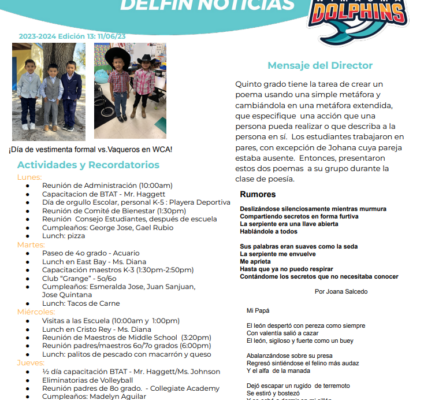 Dolphin News Week of November 06 2023 Spanish