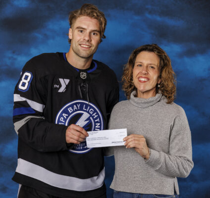 RCMA’s Dani Higgins honored as a Tampa Bay Lightning Community Hero, receiving a $50,000 grant to support building the new Mulberry Community Academy.